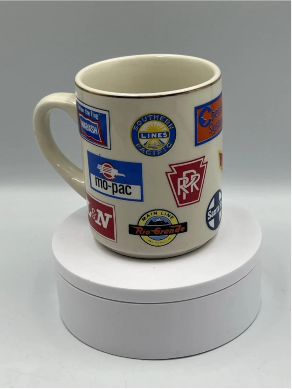 Railroad Train Logo Coffee Cup Mug With 15 Different Logos Union Pacific Amtrak